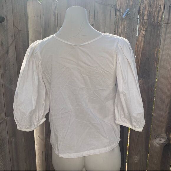 Simple retro white blouse - Picture 4 of 7